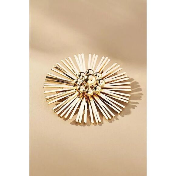 Anthropologie The Restored Vintage Collection: Spoke Flower Brooch - Picture 1 of 5
